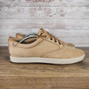 ECCO Mens Collin 2.0 Camel Tan Soft Leather Casual Sneaker Size 45 EU US 11-11.5